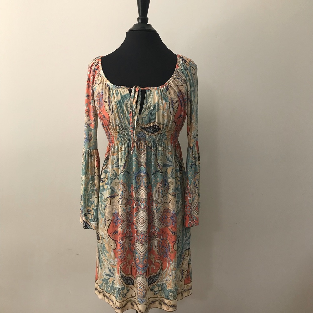 Boston Proper Boho Style Bell Sleeve Dress US 0